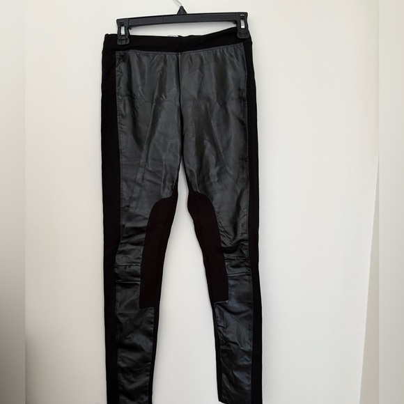 Buffalo David Bitton Leather Two-Tone Skinny Pants - Picture 1 of 9